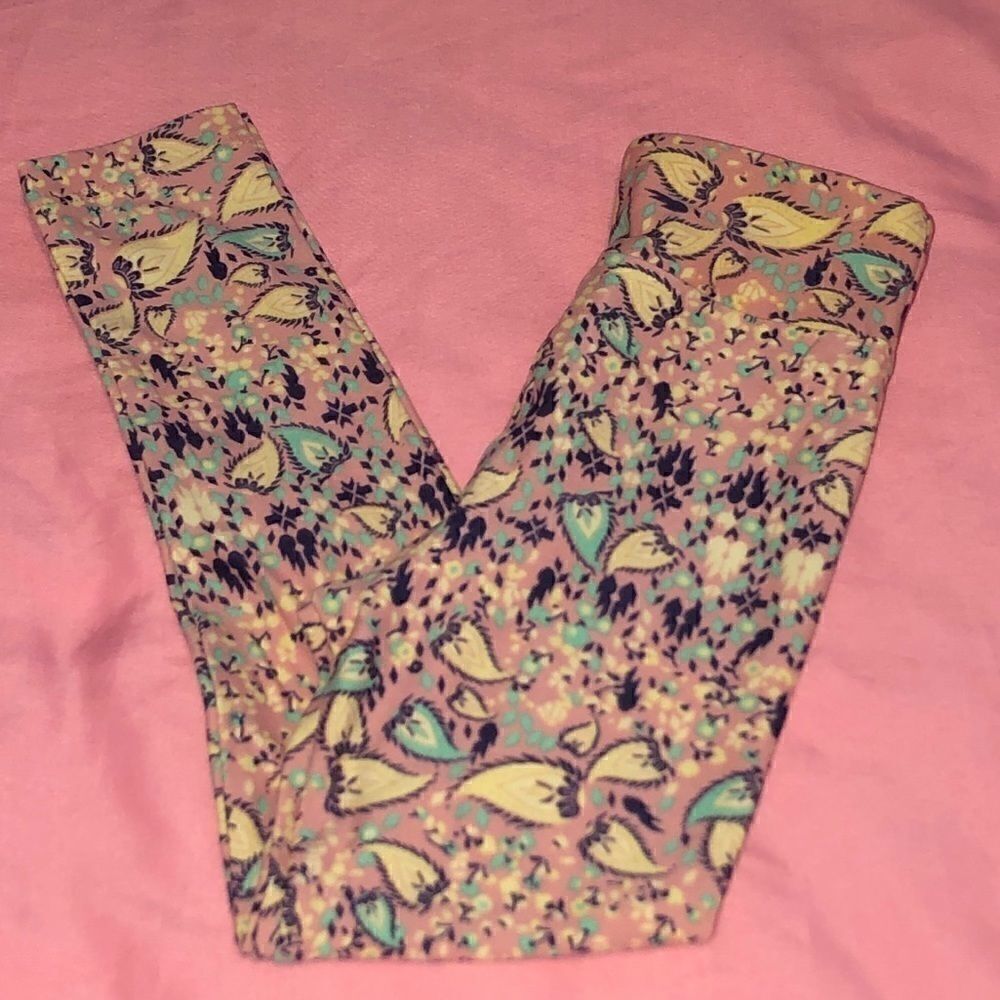 LuLaRoe Toddler Girl Flower Leggings S/M